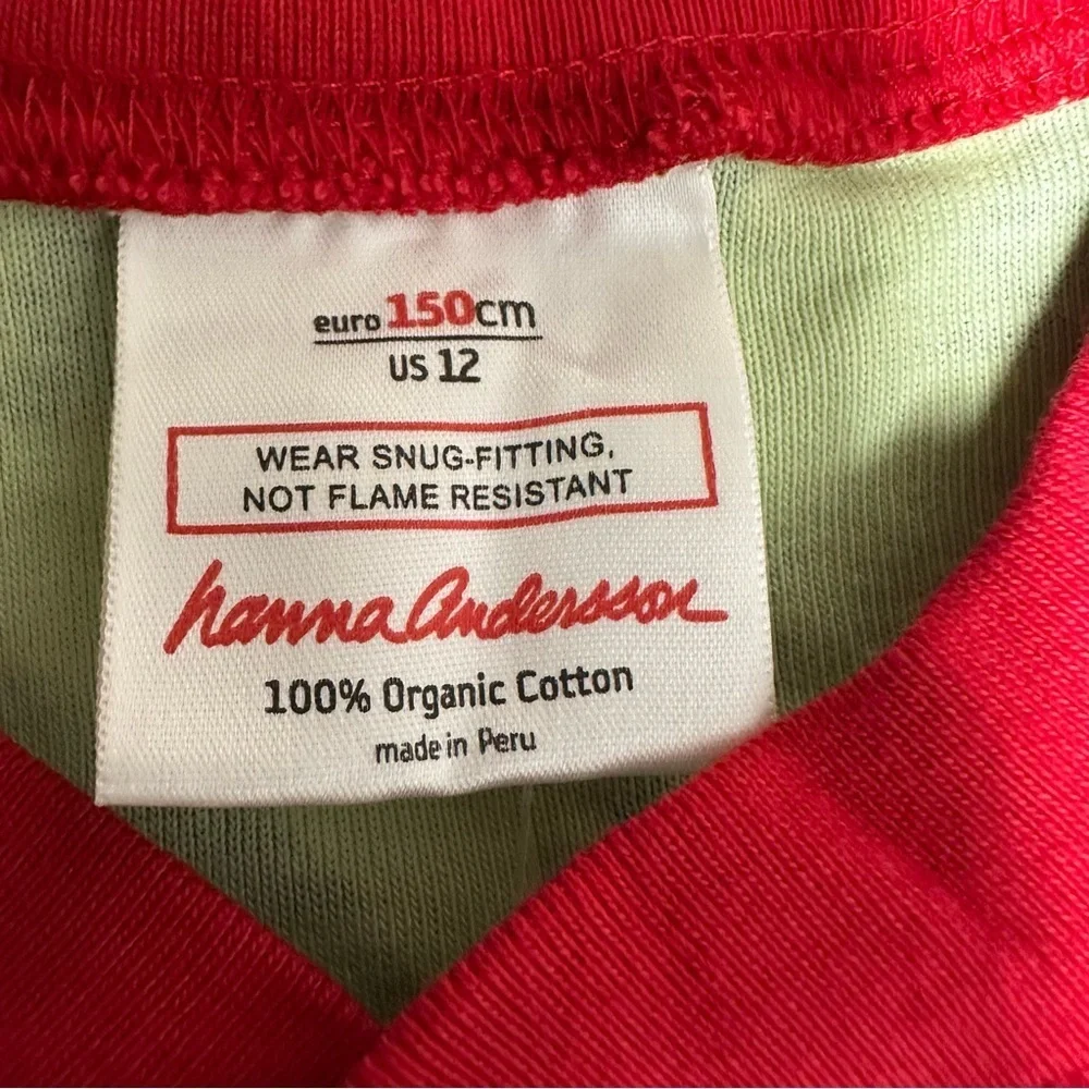 Hanna Andersson Christmas tree Kids Pajamas size 150cm US 12 NWOT - Picture 5 of 12